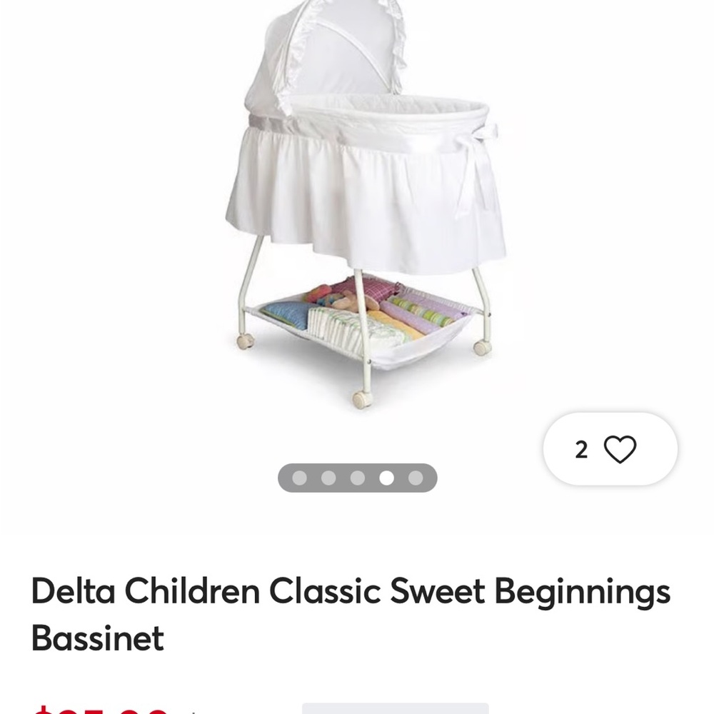 White Classic Sweet Beginnings Bassinet